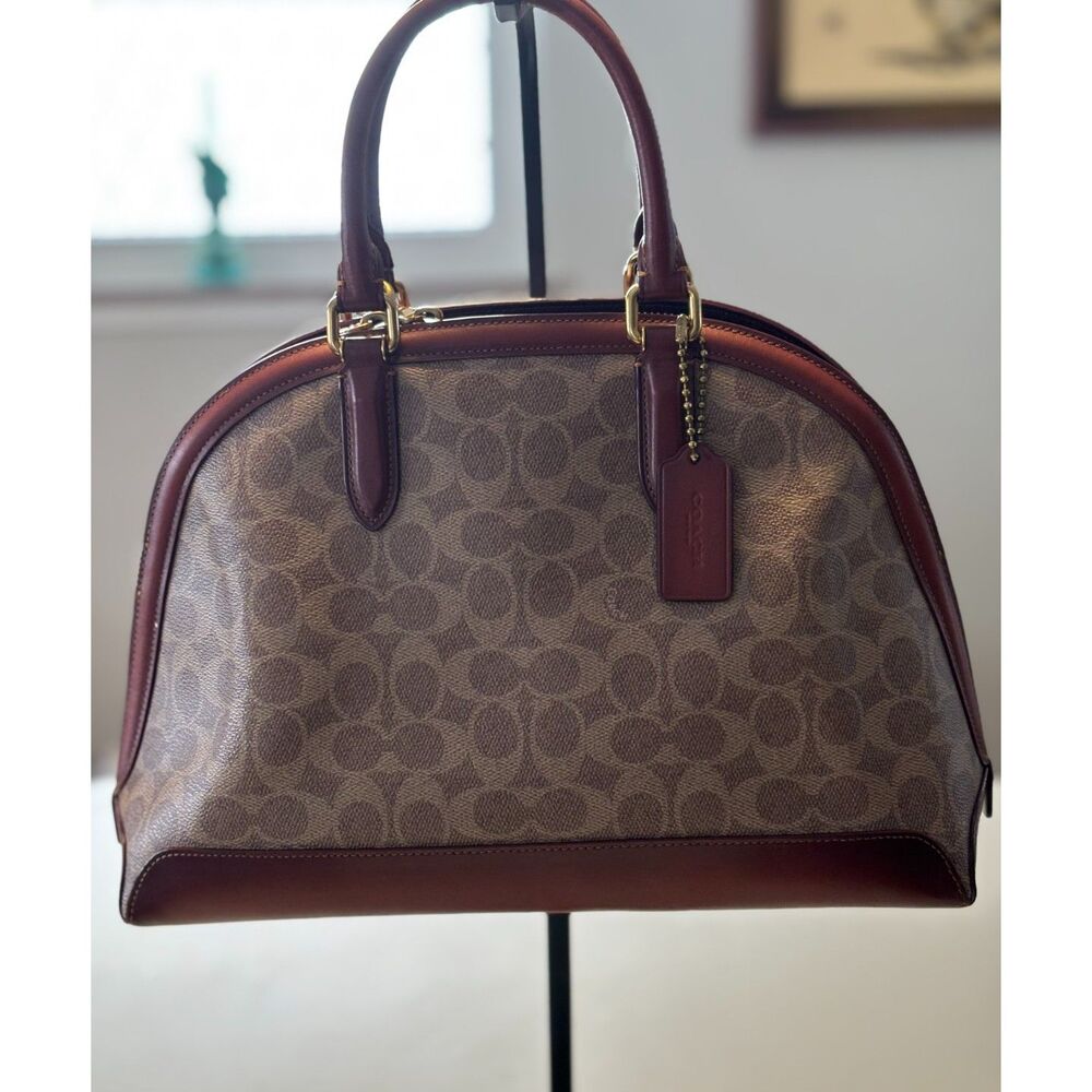 Coach Quinn Signature Canvas Satchel Bag - Picture 2 of 10